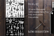 Hand drawn vector wine illustrations, a Food Illustration by CARROTDESIGN (Thumbnail 3 of 4)
