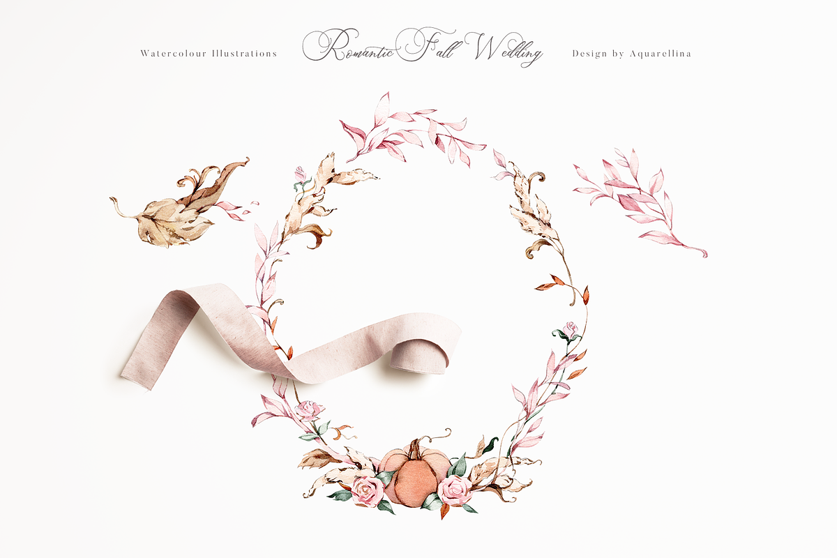 Romantic Fall Wedding Illustrations, an Illustration by Aquarellina (Photo 6 of 17)
