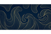 Water And Waves Golden Backgrounds, a Background Graphic by Marylia (Thumbnail 11 of 22)