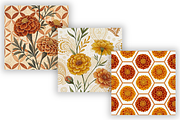 Geometric Marigold Seamless Pattern, a Pattern Graphic by FloridPrintables (Thumbnail 5 of 7)