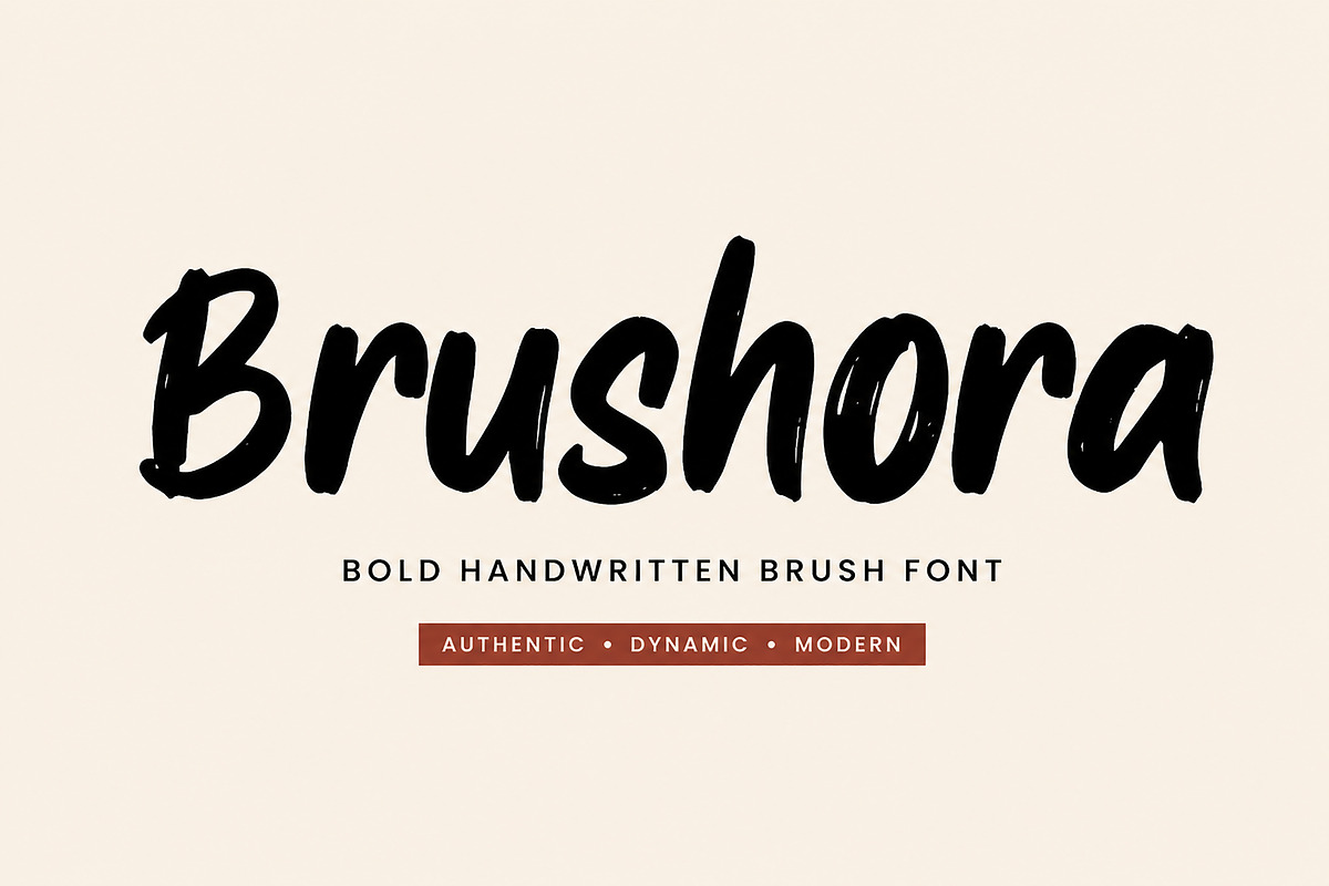 Brushora, a Script Font by Wow Magic (Photo 1 of 5)