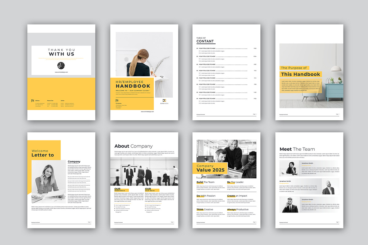 Employee Handbook Template, a Brochure Template by obayes (Photo 3 of 20)