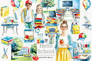 Back to School PNG Image Clipart, an Education Illustration by GlamArtZhanna (Thumbnail 1 of 8)