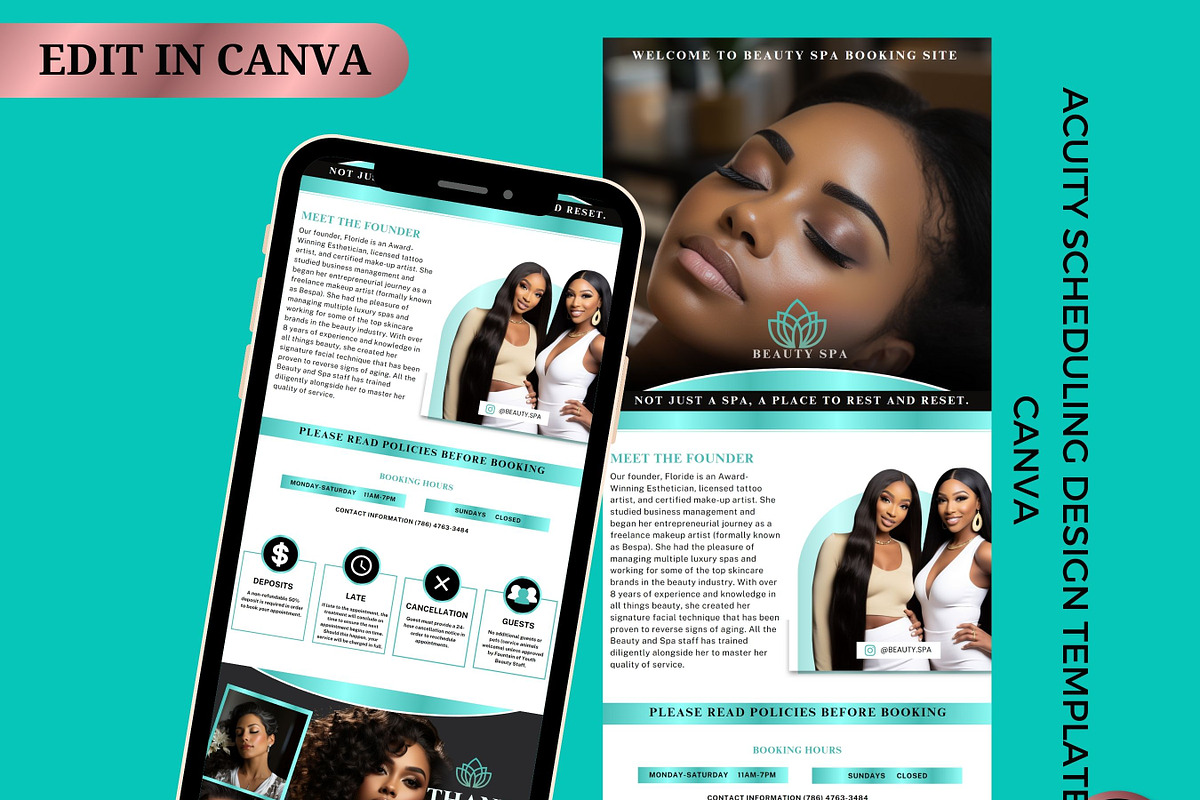 Spa and Beauty Acuity Templates, a Websites & App Template by Foedesigner (Photo 1 of 6)