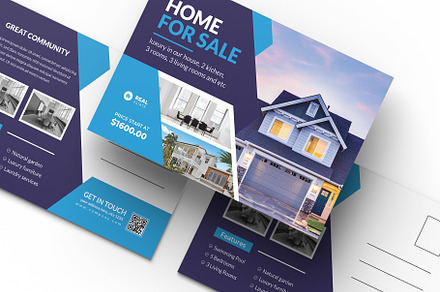 Real Estate Postcard, a Card Template by Pixelpick