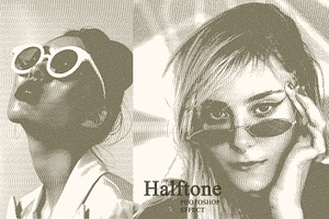 Grunge Halftone Portrait Effect