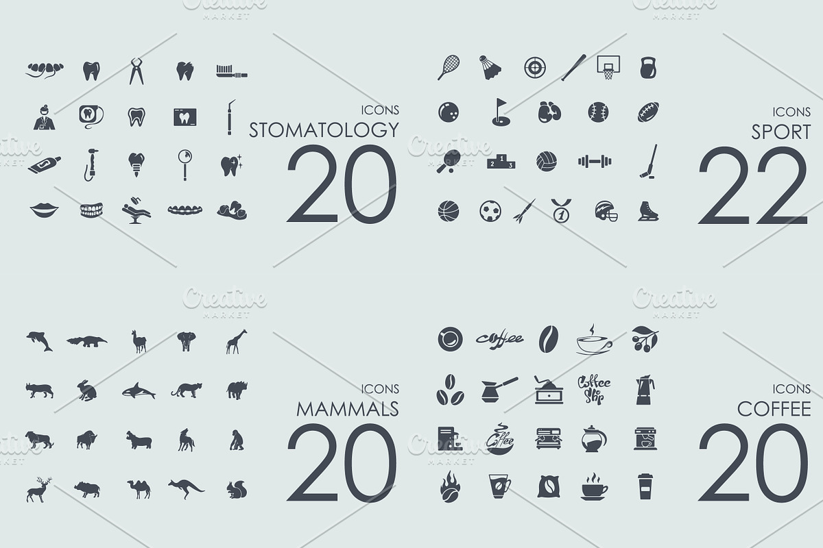 4000 HAMSTER Icons Library preview 6