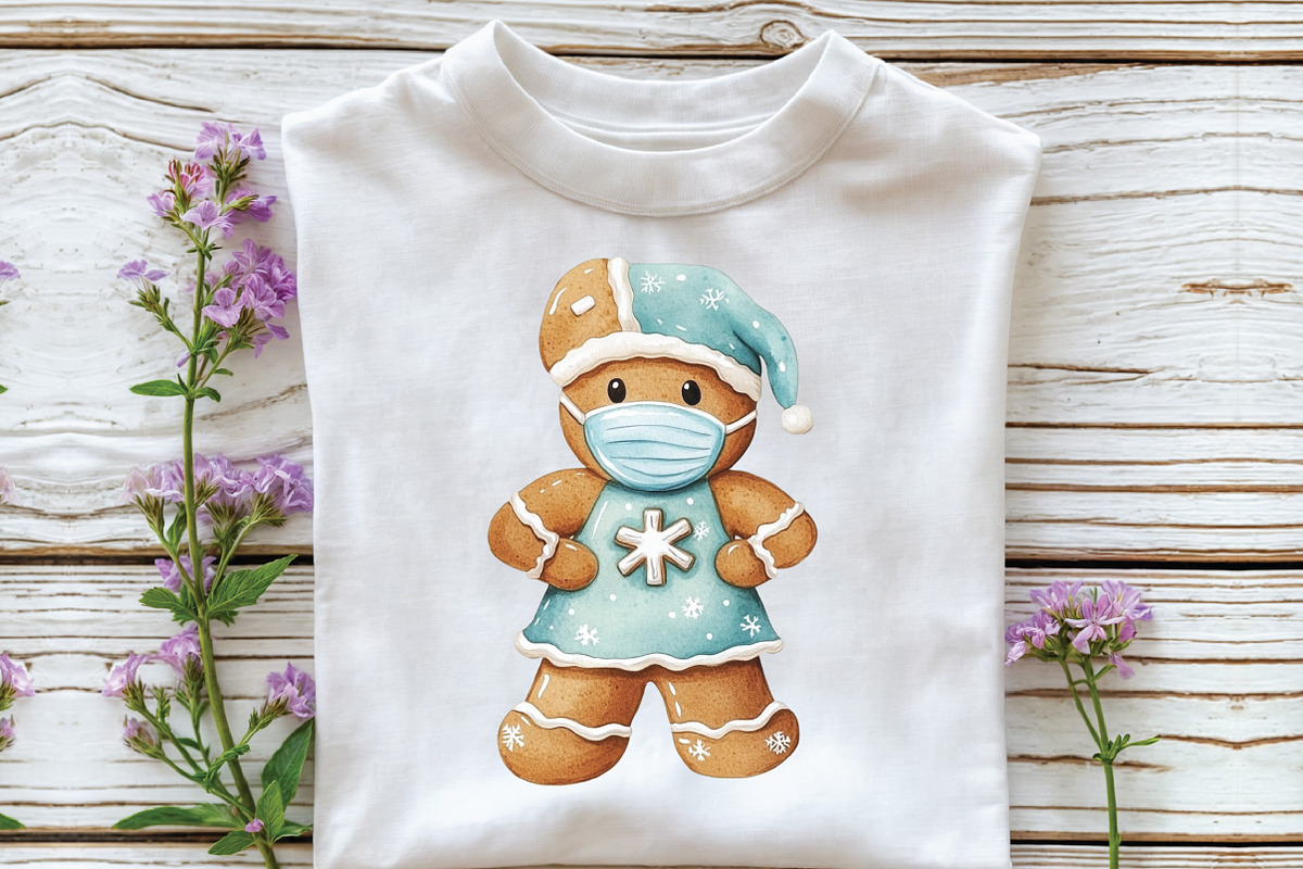 Christmas Gingerbread Nurse Clipart, an Illustration by CraftArtStudio (Photo 5 of 6)