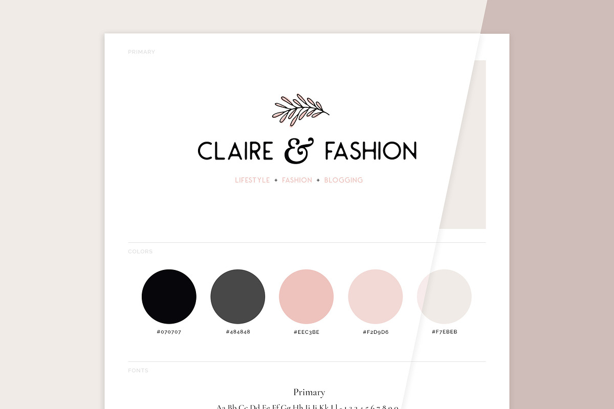 Brand Board Template: Claire&Fashion, a Presentation Template by amber&ink (Photo 4 of 5)