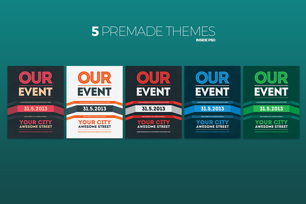 Our Event Flyer PSD Template, a Flyer Template by M K GRAPHICS (Photo 2 of 6)