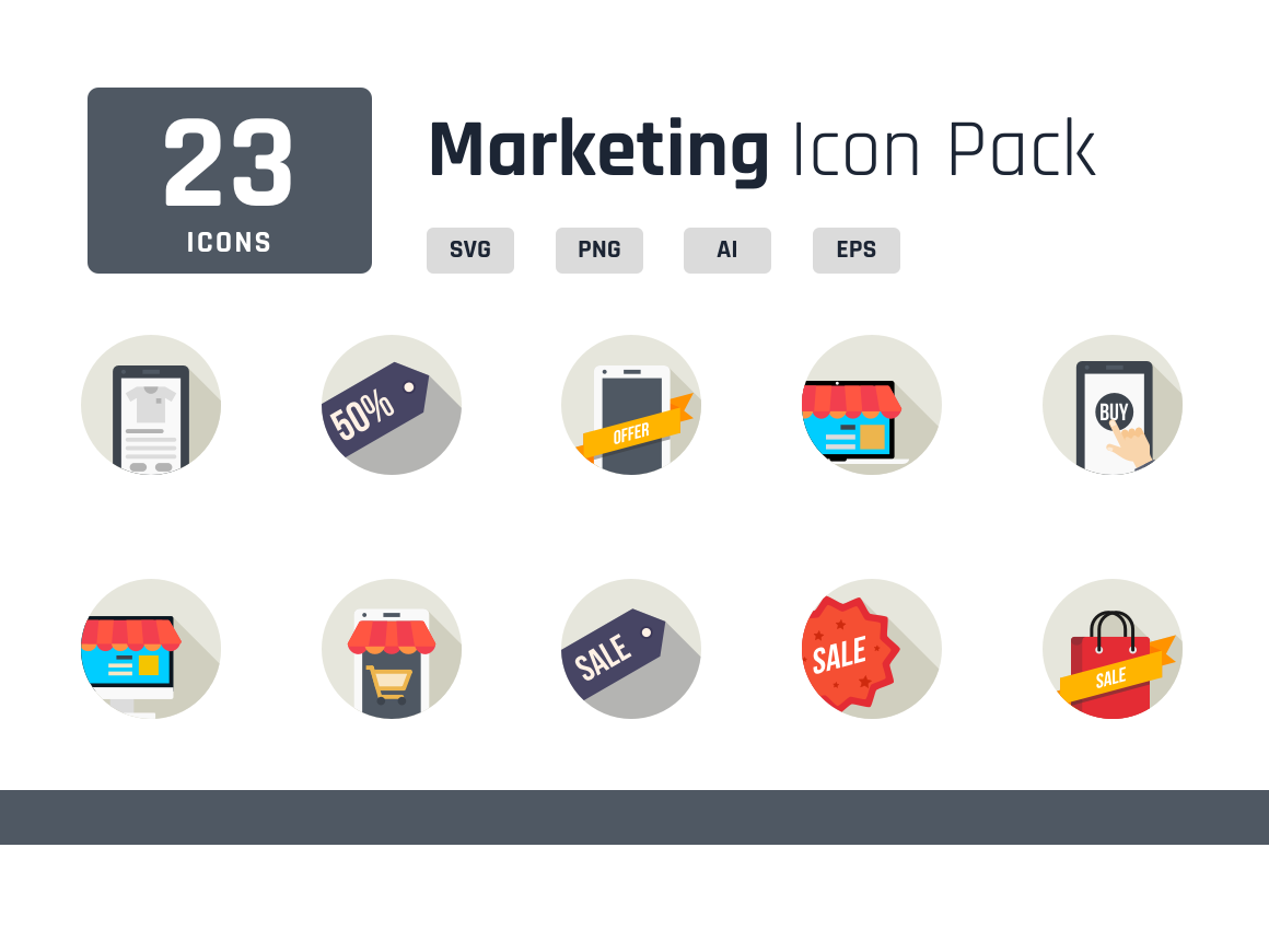 Marketing | Outline Icons ~ Creative Market