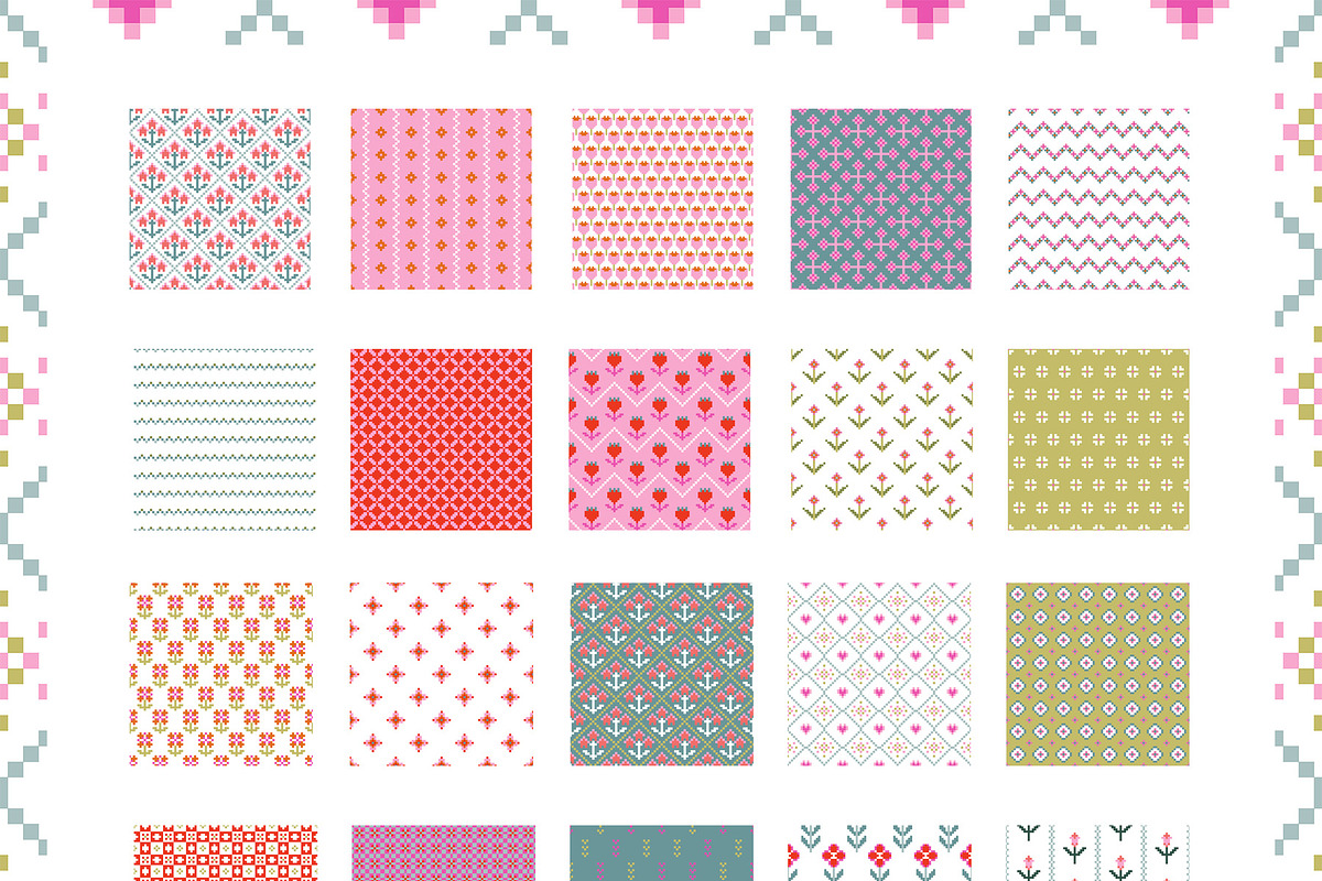 Modern Pixel Geometric Patterns, a Pattern Graphic by Essentially Nomadic (Photo 8 of 10)