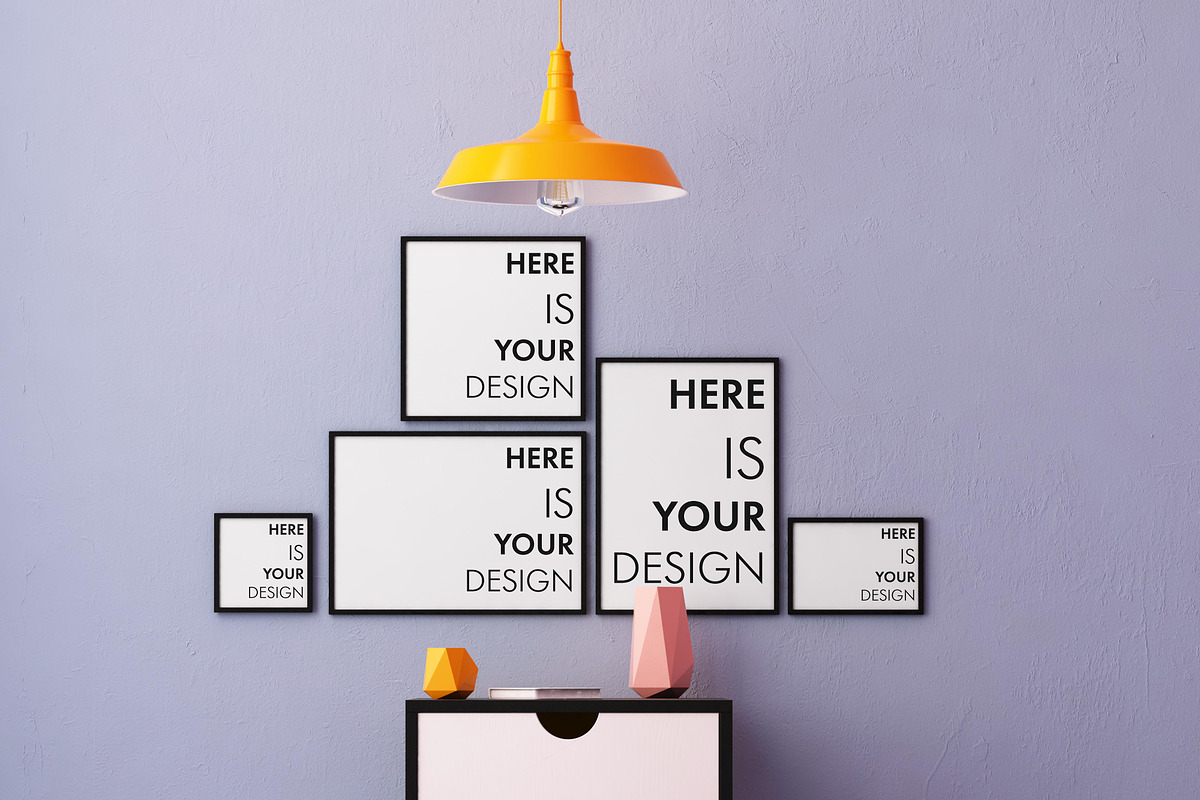 10 posters in the interior mock ups, a Print Template by FilL239