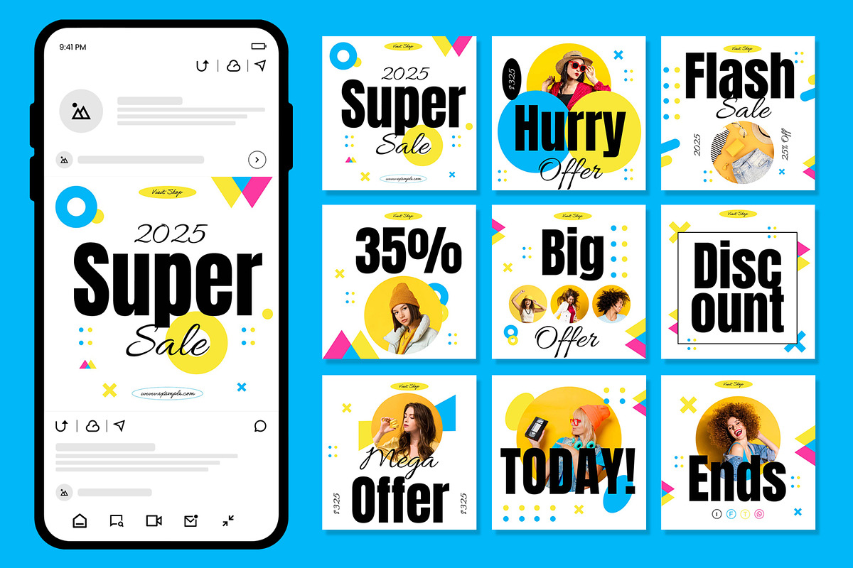 Social Media Post Layout, a Social Media Template by CreativeShaper (Photo 1 of 3)