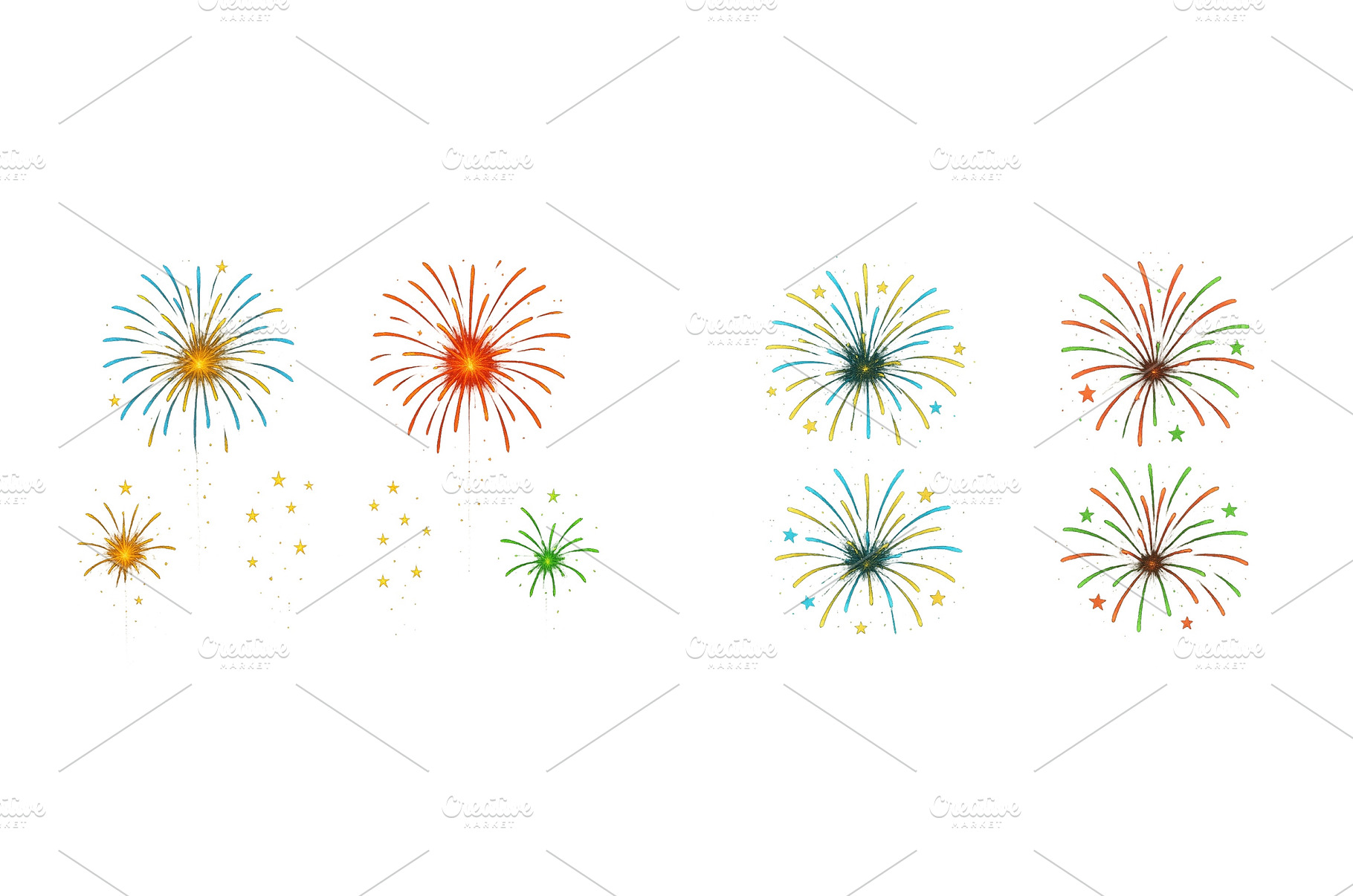 Colorful fireworks display lights up, a Holiday Photo by ZinetroN