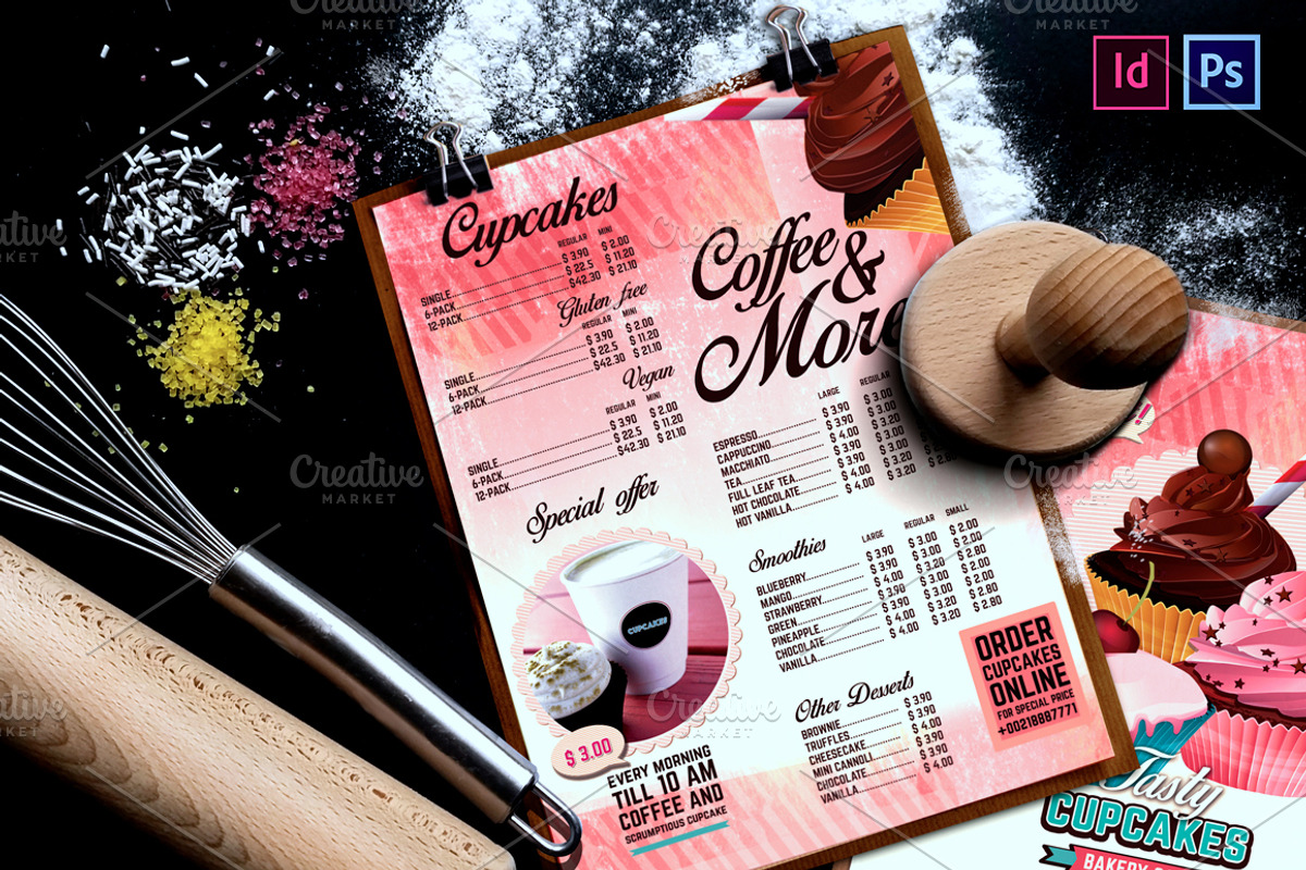 Bakery Menu Design.Vintage Style, a Flyer Template by El-Studio (Photo 1 of 2)