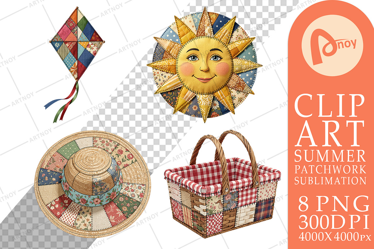 Summer Patchwork Sublimation, a Seasonal Illustration by Artnoy (Photo 16 of 18)
