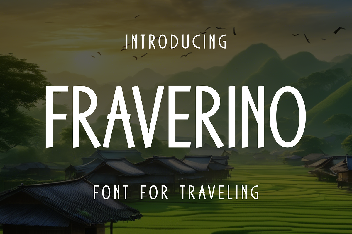 Fraverino - Travel Font, a Sans Serif Font by Monoletter Studio (Photo 1 of 4)