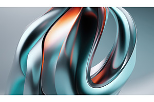 Chrome Metal Wave Background, an Illustration by BazziBa♥
