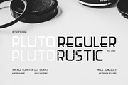 Pluto Vintage Reguler and Rustic, a Sans Serif Font by Artdorable (Thumbnail 1 of 6)