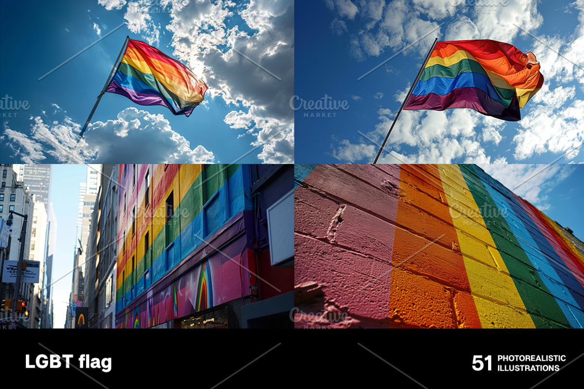 LGBT flags. 51 images, an Abstract Photo by Handmadefont (Photo 11 of 12)