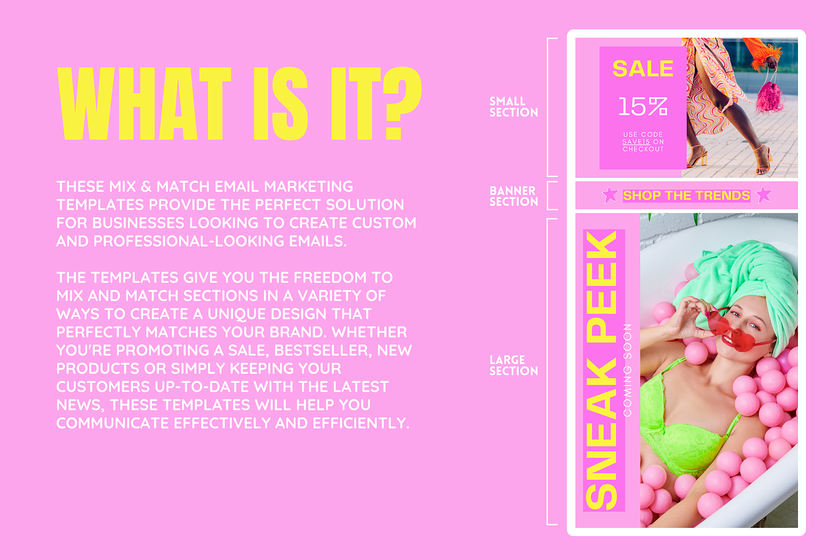 Purple & Yellow Email Templates, an Email Template by SunshineStudioBoutique (Photo 2 of 9)