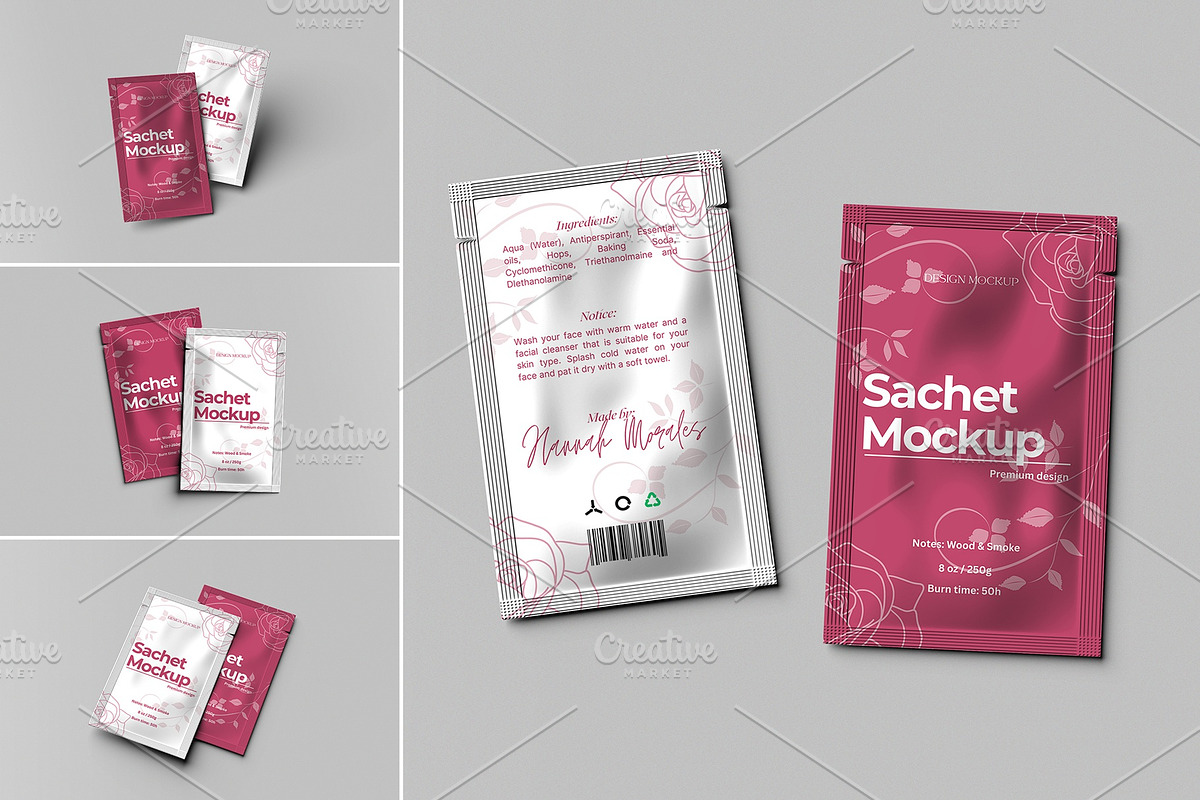 Sachet Mockup, a Packaging Mockup by hokagata (Photo 1 of 5)