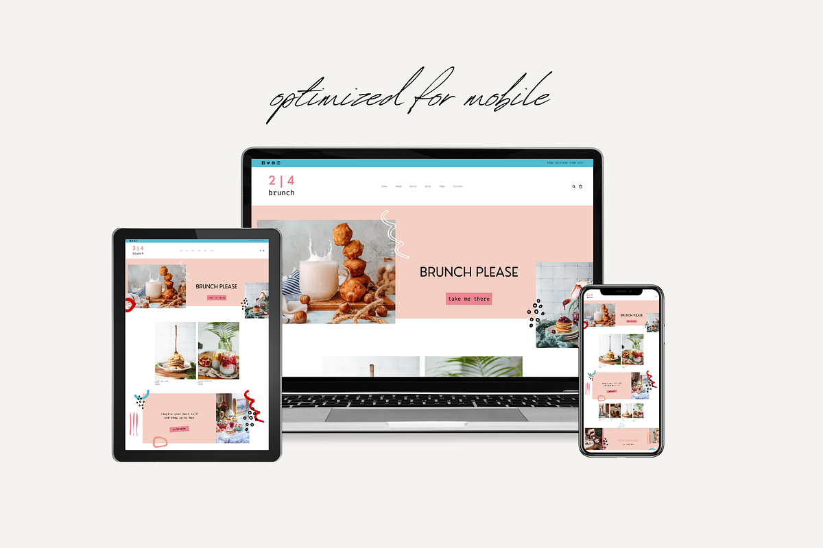 Colorful Shopify Theme | Pink Brunch, a Templates & Theme by Easy Website Themes (Photo 6 of 8)