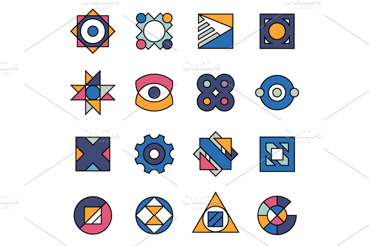 16 Abstract Icons, a Branding & Logo Template by Youhhou (Photo 4 of 4)