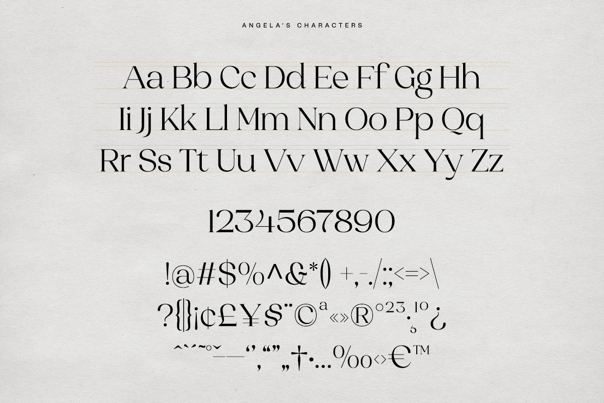 Angela - A Timeless & Elegant Serif, a Serif Font by Annivers Type (Photo 9 of 11)