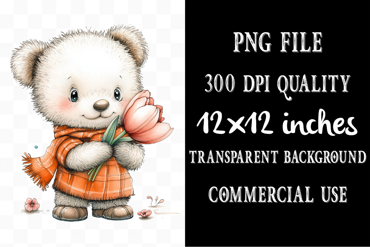 Whimsical Valentine Panda Clipart, an Illustration by Designking (Photo 4 of 5)