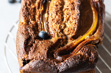 Banana bread with blueberries., a Food & Drink Photo by Galiyah Assan