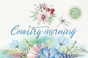 COUNTRY MORNING Watercolor set