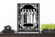 Art Deco Wedding Posters Wall Art, a Person Illustration by Blynn Pippen (Thumbnail 9 of 10)