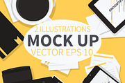 Vector mock up illustrations, an iPhone Mockup by Nerokanji_Designs (Thumbnail 1 of 2)
