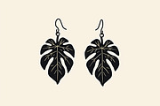 Leaf Earring Silhouette Bundle, an Object Graphic by abu67222 (Thumbnail 11 of 16)