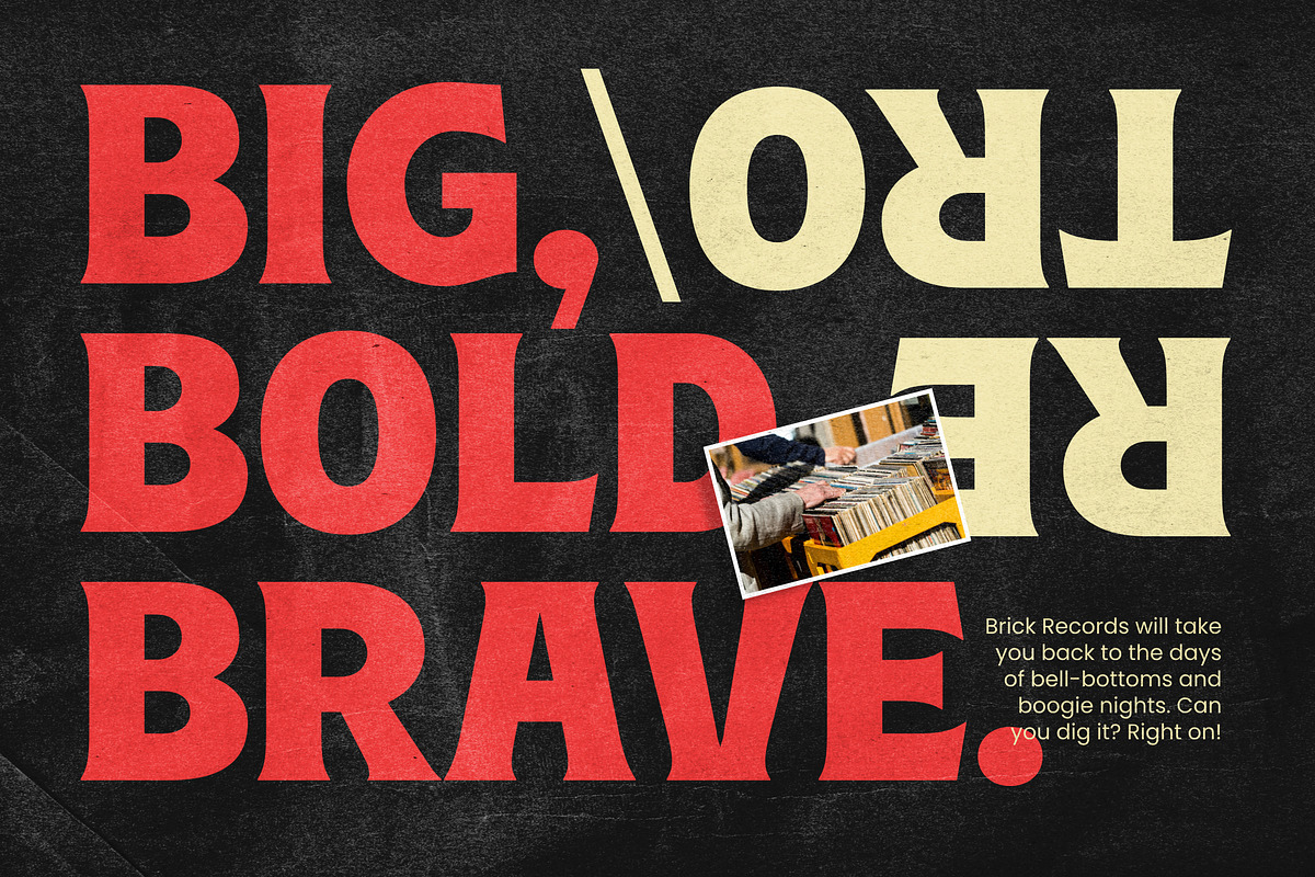 Brick Records - Retro Serif, a Serif Font by Dora Typefoundry (Photo 8 of 14)
