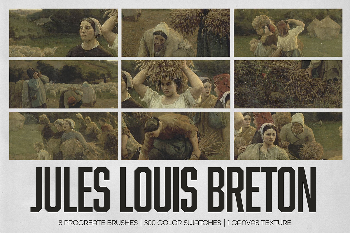 Jules Breton Procreate Kit, a Brush Add-On by Digi Life (Photo 1 of 8)