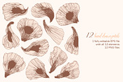 Flower wind. Set of floral patterns, a Pattern Graphic by julianaapina (Thumbnail 3 of 11)