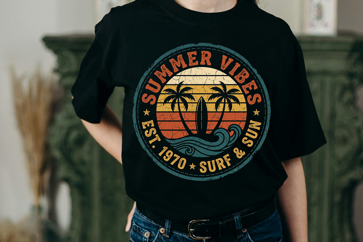 Retro 70s Sunset Sublimation Clipart, an Object Illustration by zahidhossainalif (Photo 2 of 3)