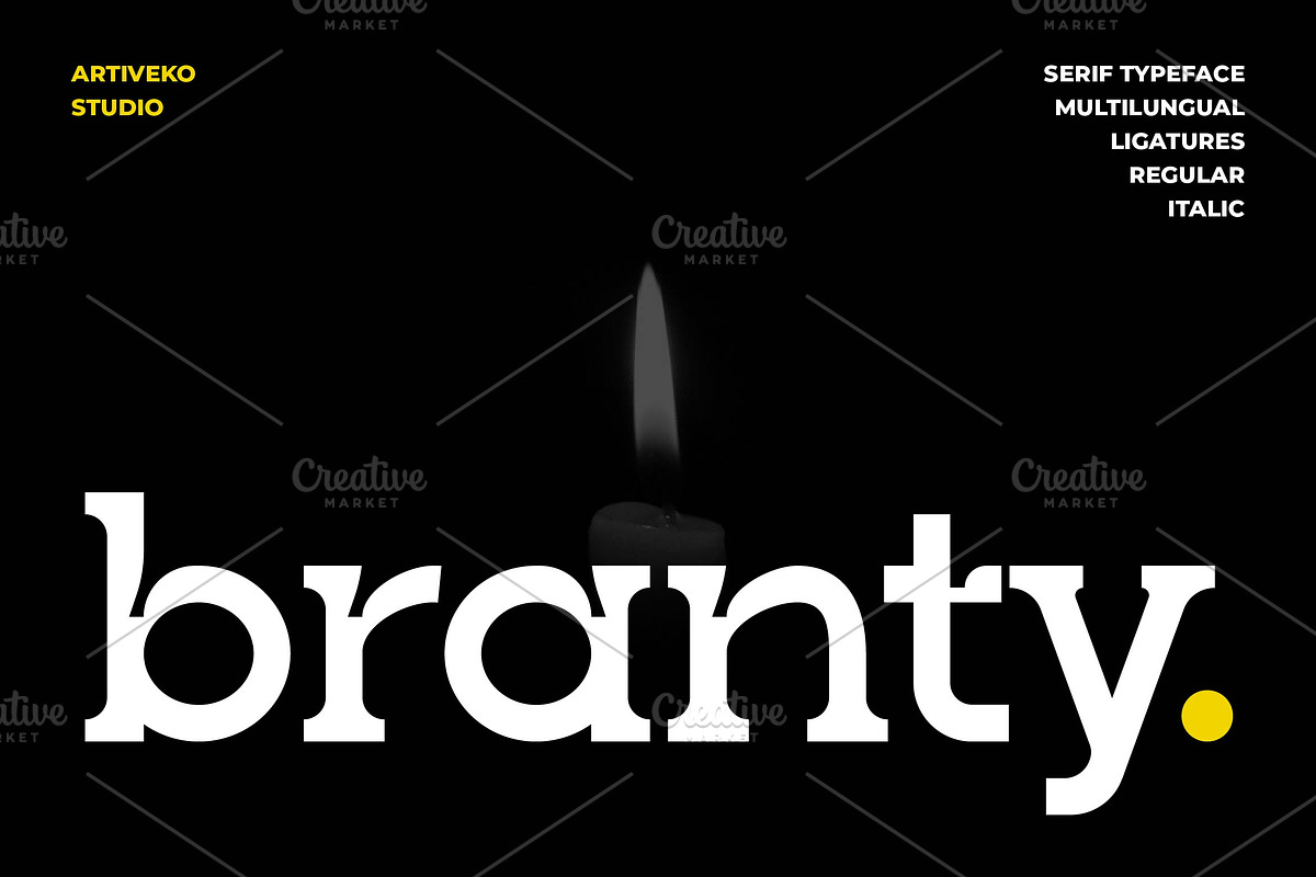 Branty Modern Serif Font, a Serif Font by Artiveko (Photo 1 of 8)