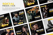 Gym and fitness social media poster, a Social Media Template by Warm Snow (Thumbnail 1 of 5)
