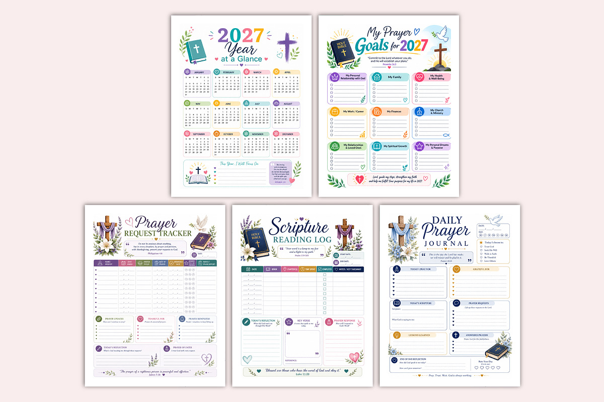 2027 Prayer & Bible Journal, a Stationery Template by Shumaya (Photo 4 of 5)