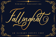 Fallinghat An Elegant Script, a Script Font by skiiller studio (Thumbnail 1 of 8)