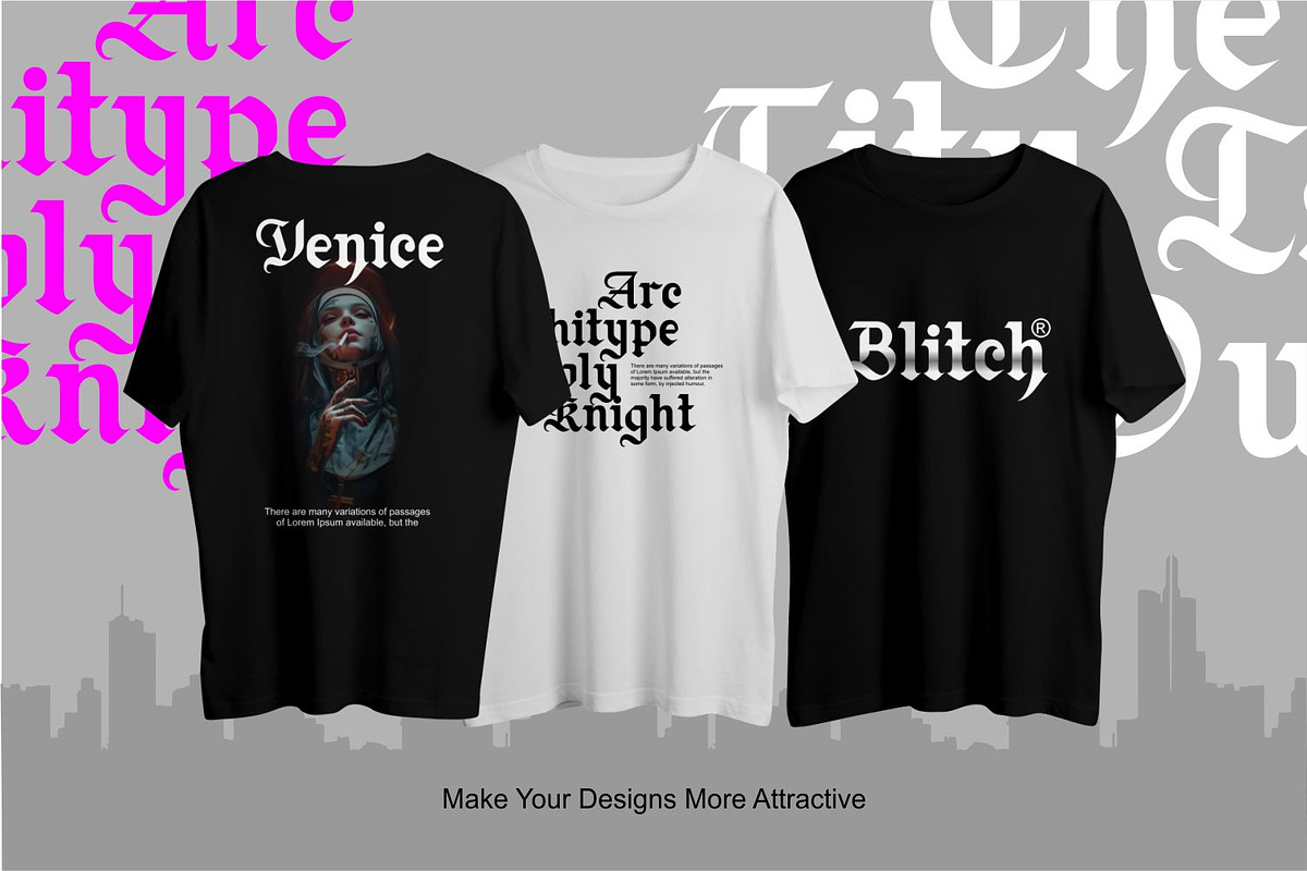 Blitch Modern Blackletter Tattoo, a Blackletter Font by WhymoreArt (Photo 10 of 12)