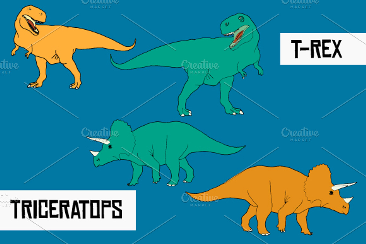 Dinosaur Vector Pack, an Illustration by Cristina Glynn (Photo 6 of 6)
