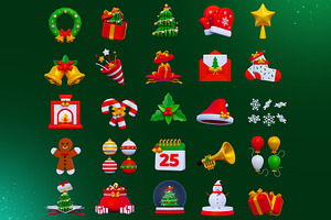 3D Christmas Icon Pack