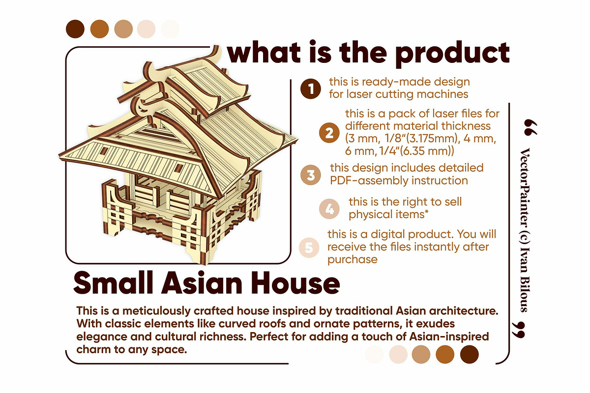 Asian Plant House - Laser Cut File, an Object Graphic by VectorPainter (Photo 10 of 15)