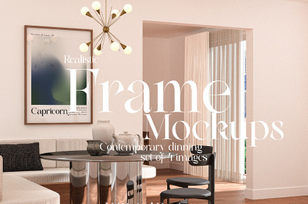 Contemporary dinning room mockup set, a Product Mockup by N digital designs