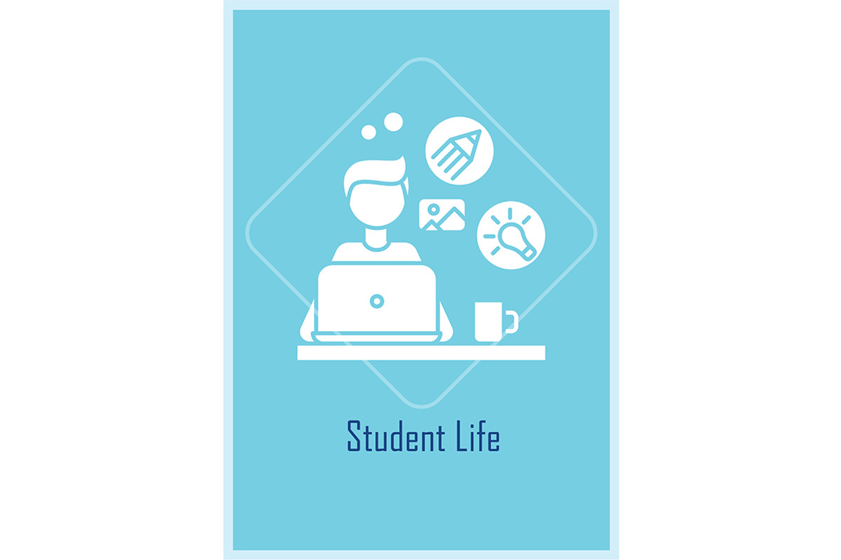 Students lifestyle greeting card, a Flyer Template by IMG Visuals
